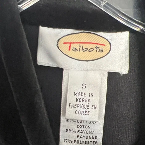 Talbots Black Velvet Women's sweater - Picture 2 of 4